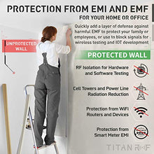 Load image into Gallery viewer, New! TitanRF Faraday Fabric 44" x 36" + Extra 36" TitanRF Tape! Military Grade Certified Material Blocks RF Signals (WiFi, Cell, Bluetooth, RFID, EMF Radiation Shielding)