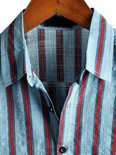 Load image into Gallery viewer, VATPAVE Mens Floral Hawaiian Shirts Short Sleeve Button Down Beach Shirts Small Blue Aloha