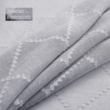 Load image into Gallery viewer, Light Grey Curtains & Drapes for Living Room 84 Inch Length 2 Panels Set Modern Rod Pocket Sheer Window Treatments Curtains for Bedroom Sliding Glass Door 84 Inches Long Gray