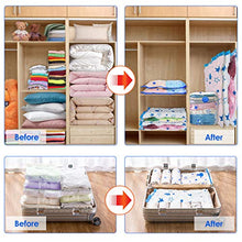 Load image into Gallery viewer, Vacuum Storage Bags with Electric Air Pump, 12 Pack (4 Jumbo, 4 Large, 4 Medium) Reusable Vacuum Compression Space Saver Bags for Clothes, Mattress, Blanket, Duvets, Pillows, Comforters, Quilt, Travel