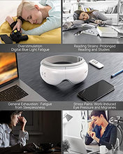 Load image into Gallery viewer, RENPHO Eye Massager with Heat and Vibration, Remote Control, Compression Bluetooth Music Temple Eye Massage Mask Rechargeable for Relax Eye Strain Dark Circles Eye Bags Dry Eyes Improve Sleep-White