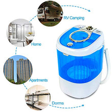 Load image into Gallery viewer, KUPPET Mini Portable Washing Machine for Compact Laundry, 7.7lbs Capacity, Small Semi-Automatic Compact Washer with Timer Control Single Translucent Tub