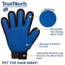Load image into Gallery viewer, True Touch Five Finger Deshedding Glove- Premium Version, Gentle Grooming Glove Great Cats & Dogs with Long or Short Fur- Includes 1 Authentic Right-Hand True Touch Glove & 1 Lint Roller