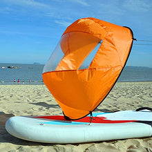 Load image into Gallery viewer, Kayak Downwind Wind Sail, 42" Foldable Paddle Board Rowing Windsurfing w/Clear Clear Window for Kayaks, Canoes, Inflatables, Tandems and Expedition Boats Instant Sail