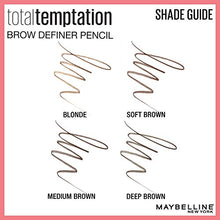 Load image into Gallery viewer, Maybelline Total Temptation Eyebrow Definer Pencil, Blonde, 1 Count