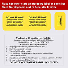 Load image into Gallery viewer, Generator Interlock Kit Compatible with Square D QO or Homeline 150 or 200 amp panels. 1 3/8 inches Spacing between main and generator breaker, Professional and Interlock Kit