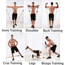 Load image into Gallery viewer, Resistance Bands with Handles - 14 Pack Exercise Bands Set Workout Bands Adjustable Durable Fitness Bands with Door Anchor,Legs Ankle Straps for Resistance Training, Physical Therapy,Home Workouts
