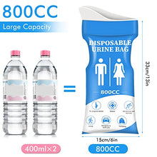 Load image into Gallery viewer, DIBBATU Urine bag,12 PCS 800ML Disposable Urinal Bag for Travel, Emergency Portable Pee Bag and Vomit Bags, Unisex Urinal Bag as Toilet Bag Suitable for Camping, Traffic Jams, Pregnant, Patient, Kids