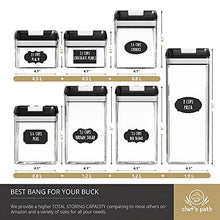 Load image into Gallery viewer, Airtight Food Storage Containers Set for Kitchen & Pantry Organization 7 PC - BPA Free Plastic Dry Food Storage Containers with Easy Lock Lids - Stackable Sugar, Flour & Cereal Canisters with Labels & Marker
