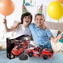 Load image into Gallery viewer, STEM Toy Building Toys Gifts for Age 5, 6, 7, 8, 9, 10, 11, 12 Years Old Kids Boys Girls, 2 in 1 Remote Control Racing Car Building Blocks, 351 Pcs DIY Building Kits, Engineering Construction Toy