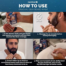 Load image into Gallery viewer, MENFIRST Gradual Gray Beard Wash and Darkening Balm Bundle, Dermatology Tested with Keratin Collagen, White Hair Removal