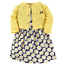 Load image into Gallery viewer, Hudson Baby Girls' Cotton Dress and Cardigan Set, Daisy, 18-24 Months