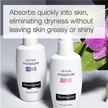 Load image into Gallery viewer, Neutrogena Oil Free Moisture Daily Hydrating Facial Moisturizer & Neck Cream with Glycerin - Fast Absorbing Ultra Gentle Lightweight Face Lotion & Sensitive Skin Face Moisturizer, 4 fl. oz (Pack of 2)