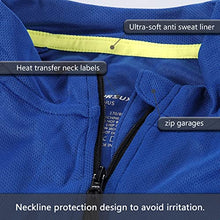 Load image into Gallery viewer, ARSUXEO Men's Full Zipper Long Sleeves Cycling Jersey Bicycle MTB Bike Shirt 6030 Blue Size L