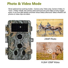 Load image into Gallery viewer, 2-Pack Game Trail Deer Cameras No Glow 90ft Night Vision 24MP Picture 1296P H.264 MP4 Video Motion Activated Waterproof 0.1S Trigger Speed Photo & Video Model for Hunting Wildlife or Home Surveillance