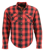 Load image into Gallery viewer, Milwaukee Performance MPM1631 Men's Armored Checkered Flannel Biker Shirt with Aramid by DuPont Fibers - Medium