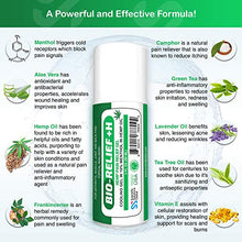 Load image into Gallery viewer, BIO-RELIEF +H, Hemp Pain Relief Gel, Cooling Gel w 10% Menthol in Hemp Oil, 3 oz Roll-on for Arthritis, Muscle Pain, Joint & Back Pain, Topical Analgesic, Fast Acting, Long Lasting Pain Reliever Cream