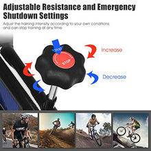 Load image into Gallery viewer, GYMAX Indoor Cycling Bike, Adjustable Exercise Bike with LCD Display, Comfortable Seat Cushion & 5-Position Adjustable Saddle, Professional Exercise Bike for Home Office Gym (Black+Blue)