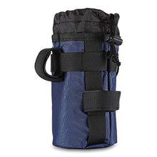 Load image into Gallery viewer, Candora Bike Handlebar Stem Bag Food Snack Storage, Water Bottle Holder Bikepacking, Bicycle Touring, Commuting (Blue)