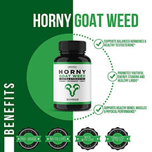 Load image into Gallery viewer, Extra Strength Horny Goat Weed Extract with Muira Puama, Maca Root, L Arginine, Tribulus - for Men & Women - All Natural Energy Boost (60 Count)