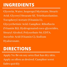 Load image into Gallery viewer, Yu-Be Moisturizing Skin Cream Tube Duo Paraben-Free - Deeply Hydrating Moisturizer for Extra-Dry Skin | Healing and Non-Greasy Skin Cream for Day & Night - 2 x 1 Fl Oz