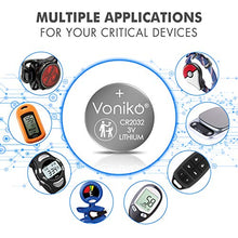 Load image into Gallery viewer, VONIKO 3 Volt CR2032 Battery 6 Pack – Lithium Batteries – 2032 Button Battery Flat – 7 Years Shelf Life