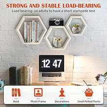 Load image into Gallery viewer, MRGL Hexagon Floating Shelves Set of 3, Honeycomb Shelves, Wall Mounted, Display Shelf, Room Decor White