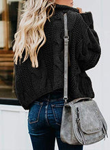 Load image into Gallery viewer, Dokotoo Womens Turtleneck Sweater High Neck Batwing Long Sleeve Ribbed Cozy Oversized Pullovers Sweaters Casual Winter Knitted Outerwear Jumpers Green Small