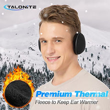 Load image into Gallery viewer, TALONITE Winter Ear Muffs for Men & Women Foldable Fleece Ear Warmers - Pefer for Outdoor Skiing - Behind the Head Earmuffs