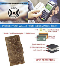 Load image into Gallery viewer, Genuine Leather RFID Blocking Long Wallet – Vintage Bifold for Men by Mou Meraki (RED BROWN)