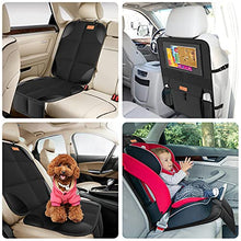 Load image into Gallery viewer, Smart eLf Car Seat Protector + Backseat Car Organizer Kick Mat, Large & Waterproof 600D Fabric Child Auto CarSeat Protectors Saver for Baby Sit with Storage Pockets for Leather and Fabric Car Seat