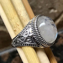 Load image into Gallery viewer, Natural Rainbow Moonstone 925 Sterling Silver Men's Ring Size 8, 9, 9.75, 10, 11, 12, 13