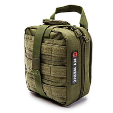 Load image into Gallery viewer, My Medic MyFak First Aid Kit - Water Resistant Bag, Bandages, Burn Aids, CPR Shield, Survival First Aid Kit, Airway, Tourniquet, Stainless Steel Instruments - Advanced - Green