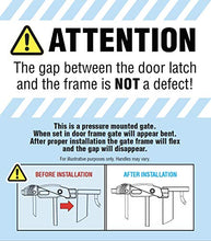 Load image into Gallery viewer, Regalo Easy Step Extra Tall Walk Thru Baby Gate, Bonus Kit, Includes 4-Inch Extension Kit, 4 Pack of Pressure Mount Kit and 4 Pack of Wall Cups and Mounting Kit, Black