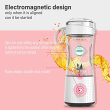 Load image into Gallery viewer, LaHuko Blender Portable Blender Personal Size Blender Juicer Cup for Juice Crushed-ice Smoothie Shake with Six Blades, 4000mAh USB Rechargeable, Blender for Outdoor Picnic Travel Gym