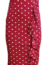 Load image into Gallery viewer, CISMARK Women's Polka Dot Short Sleeve Bodycon Bodycon Wear to Work Dress,Red,Small