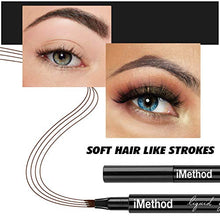 Load image into Gallery viewer, iMethod Eyebrow Pen - iMethod Eyebrow Pencil with a Micro-Fork Tip Applicator Creates Natural Looking Brows Effortlessly and Stays on All Day, Black / Brown