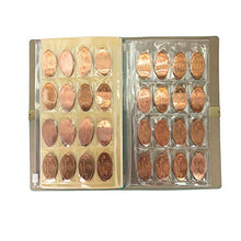 Load image into Gallery viewer, The Penny Journal by Pennybandz Holds 146 Coins The Ultimate Souvenir Penny Collecting Book for Your Coin Collection Holds 128 Pressed Pennies and 18 Pressed Quarters or Nickels (Groovy Tie Dye)
