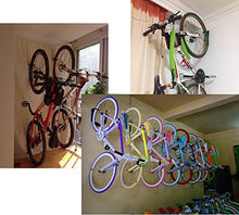 Load image into Gallery viewer, Wall Mount Bike Rack Dirza Bicycle Hanger Vertical Bike Storage System for Garage Indoor Shed - Heavy Duty Holds up to 65lbs - Easily Hang/Detach with Screws Pack of 2 Black