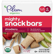 Load image into Gallery viewer, Plum Organics Mighty Snack Bars for Toddlers, Strawberry Fruit Snack Bar, 4 Ounce Box