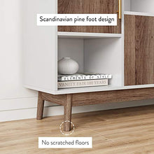 Load image into Gallery viewer, Nathan James Ellipse Multipurpose Display Storage Unit, TV Stand, White