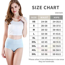 Load image into Gallery viewer, wirarpa Women's Cotton Underwear High Waisted Full Briefs Ladies Comfortable No Muffin Top Panties 4 Pack Size 5, Small