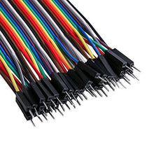 Load image into Gallery viewer, ELEGOO 120pcs Multicolored Dupont Wire 40pin Male to Female, 40pin Male to Male, 40pin Female to Female Breadboard Jumper Wires Ribbon Cables Kit Compatible with Arduino Projects