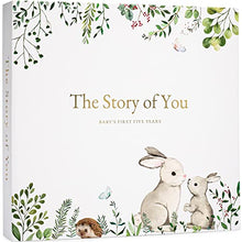 Load image into Gallery viewer, Keepsake Baby Memory Book for Baby Boy or Girl – Timeless Baby First 5 Year Baby Book – A Milestone Book to Record Every Event from Birth to Age 5 – Gender Neutral Baby Journal Scrapbook Photo Album