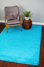Load image into Gallery viewer, Turquoise Shag 6'5x9'2 Area Rug Carpet Large New