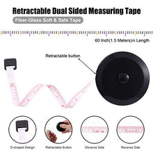 Load image into Gallery viewer, Measuring Tape Retractable, 60 Inch Soft Fabric Tape Measure for Body, Push Button Sewing Measurement Tape for Cloth Waist(10 Pack)