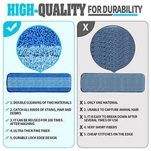 Load image into Gallery viewer, Gazeer 8 Pack Replacement Microfiber Cleaning Pads Compatible with Bona Wet/Dry Mop, 18 Inch, Hardwood Floor Replacement Cleaning Head,Washable, Reusable