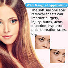 Load image into Gallery viewer, Silicone Scar Removal Sheets 5 Month Supply,Reduce C-Section Stretch Mark Acne Burn Keloid Surgery Scars,Soft Adhesive Fabric Strips, 5.9"x1.38", 5 Reusable Sheets