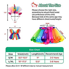 Load image into Gallery viewer, Simplicity Rainbow Tutu for Girls Princess Tutu Layered Tulle Dress up Toddler Tutu Skirt Unicorn Tutu with Headband Hair Bow