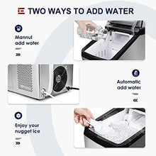 Load image into Gallery viewer, Euhomy Nugget Ice Maker Countertop, Ice Maker 26lb/Day, Self-Cleaning & Auto Water Refill Pellet ice Maker, Sonic Ice Maker for Home/Kitchen/Office.